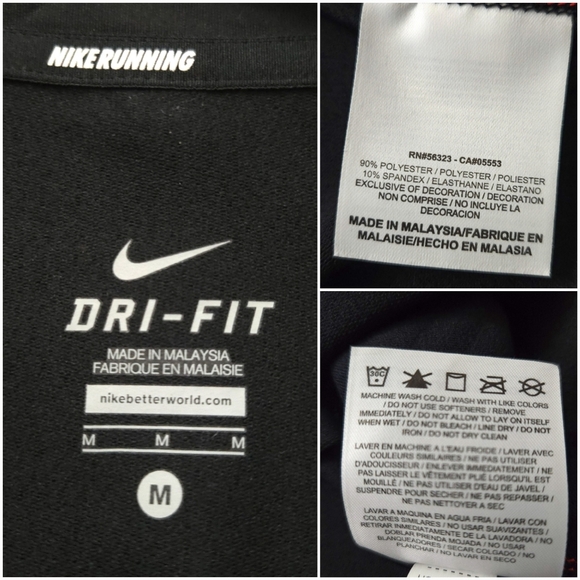 Nike Running Red & Black Dri Fit Mock Neck 1/4 Zip Long Sleeve Top- Women's - Picture 8 of 8